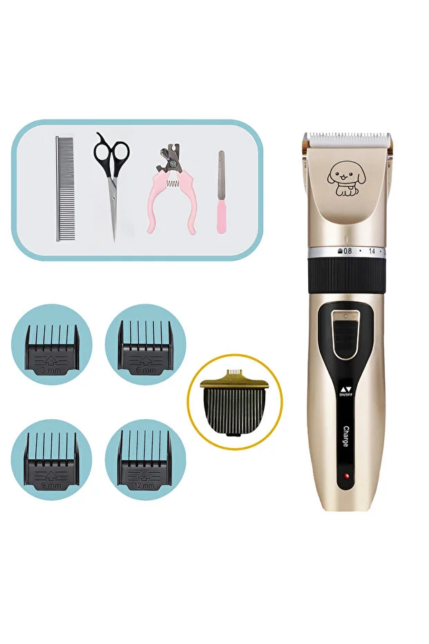 Concord Turbo Kedi Köpek Tıraş Seti Pet Evcil Hayvan Tüy Kesme Tıraş Makinesi